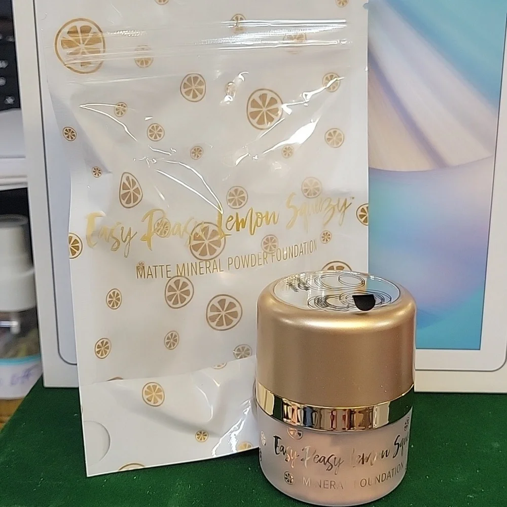 Belle Beauty by Kim Gravel Easy Peasy Powder Matte Mineral Foundation Med Tan